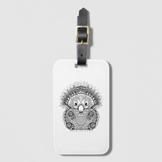 Étiquette À Bagage Griffonnage tiré par la main d'Echidna (Devant Vertical)