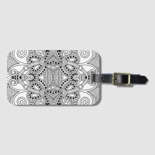 Étiquette À Bagage Griffonnage unique (Devant Horizontal)