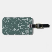 Étiquette À Bagage Griffonnages chimiques d'équipement de laboratoire (Devant horizontal)