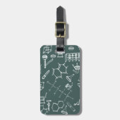 Étiquette À Bagage Griffonnages chimiques d'équipement de laboratoire (Devant Vertical)