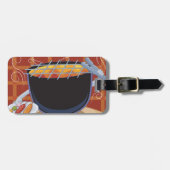 Étiquette À Bagage Grillades au barbecue avec des tongues et des broc (Devant horizontal)