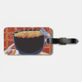 Étiquette À Bagage Grillades au barbecue avec des tongues et des broc (Dos horizontal)