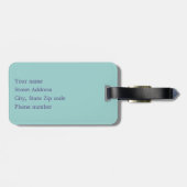 Étiquette À Bagage Grille colorée Monogramme (Dos horizontal)