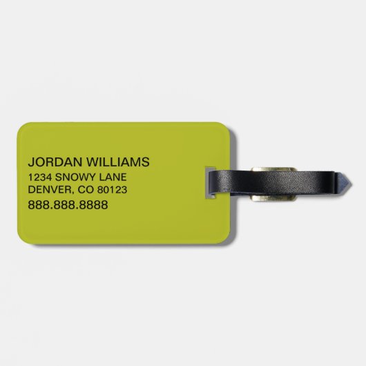 Étiquette À Bagage Grille | Le Mec (Dos horizontal)