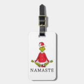 Étiquette À Bagage Grille | Namaste Santa Claus (Devant Vertical)