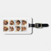 Étiquette À Bagage Grille photo minimal 8 - Blanc (Devant horizontal)