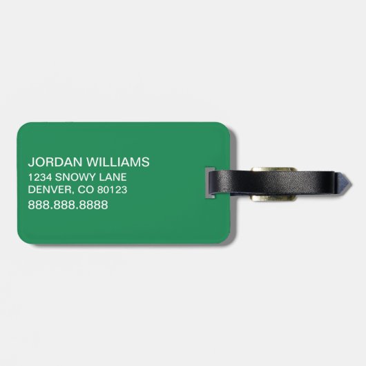 Étiquette À Bagage Grille | Vacances de Noël (Dos horizontal)