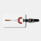 Étiquette À Bagage Grilled Sausage on BBQ Fork (Devant horizontal)