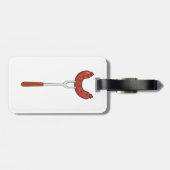 Étiquette À Bagage Grilled Sausage on BBQ Fork (Dos horizontal)