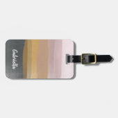 Étiquette À Bagage Grilles d'aquarelle Abstraite Ombre dans Dusty Lil (Devant horizontal)