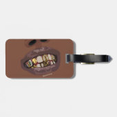 Étiquette À Bagage Grillz Aesthetic, Gold Grills (Grillz) teeth art (Dos horizontal)