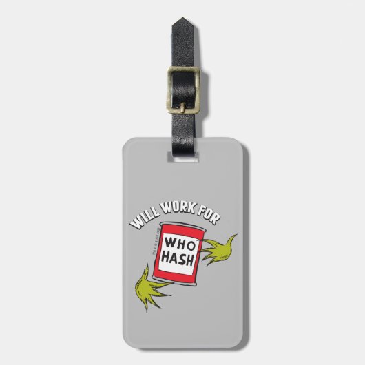 Étiquette À Bagage Grinch classique | Fonctionnera pour le devis de h (Devant Vertical)