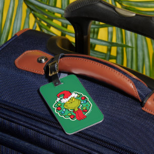 Étiquette À Bagage Grinch Couronne de Noël