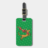 Étiquette À Bagage Grinch | Max Poinsettia de Noël (Devant Vertical)
