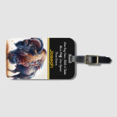 Étiquette À Bagage Gris de bison en herbe dorée à Dusk (Devant Horizontal)