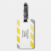 Étiquette À Bagage Gris Jaune (Dos Vertical)