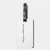 Étiquette À Bagage gris minimal que nous avons déplacé ajouter le tex (Dos Vertical)
