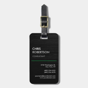 Étiquette À Bagage Gris noir vertical attrayant