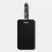 Étiquette À Bagage Gris noir vertical attrayant (Dos Vertical)