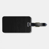 Étiquette À Bagage Gris noir vertical attrayant (Dos horizontal)