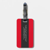 Étiquette À Bagage Gris rouge clair (Dos Vertical)