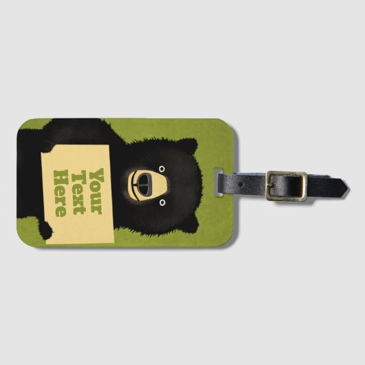 Étiquette À Bagage Grizzly Bear (Devant Horizontal)