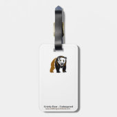 Étiquette À Bagage Grizzly cool OURS - Faune - Nature - Écologie (Dos Vertical)