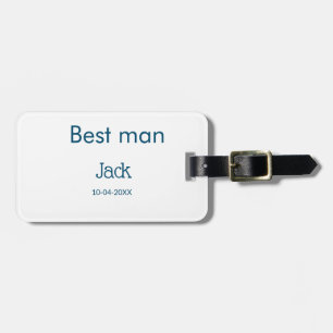 Étiquette À Bagage groomsman meilleur man ajouter nom texte bachelore