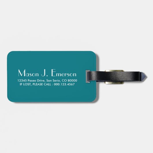 Étiquette À Bagage gros (Dos horizontal)