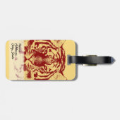 Étiquette À Bagage Gros plan de la face du tigre 5 (Dos horizontal)