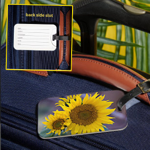 Étiquette À Bagage Gros plan des tournesols