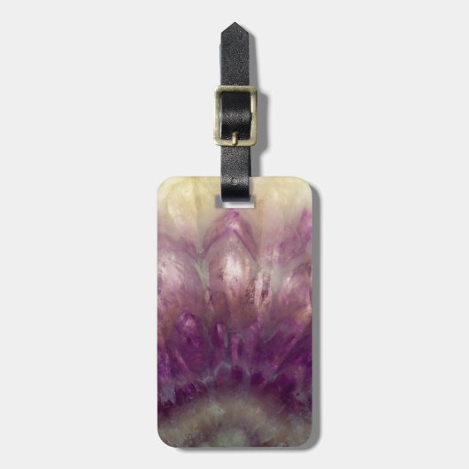 Étiquette À Bagage Gros plan d'une améthyste violette (Devant Vertical)