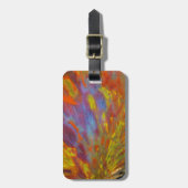 Étiquette À Bagage Gros plan en bois petrifié coloré (Devant Vertical)