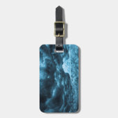 Étiquette À Bagage Gros plan sur la glace bleue, Islande (Devant Vertical)