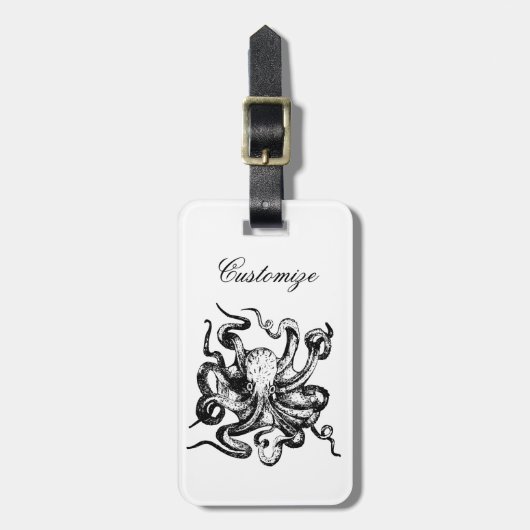 Étiquette À Bagage Grosse pieuvre Thunder_Cove (Devant Vertical)