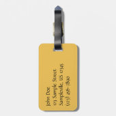 Étiquette À Bagage Groupe de bougainvilliers d'or Floral (Dos Vertical)