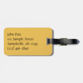 Étiquette À Bagage Groupe de bougainvilliers d'or Floral (Dos horizontal)