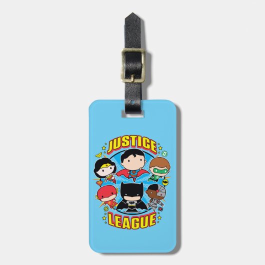 Étiquette À Bagage Groupe de la Ligue de la justice de Chibi (Devant Vertical)