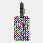 ÉTIQUETTE À BAGAGE GROUPE D'FACES COOL (Devant Vertical)