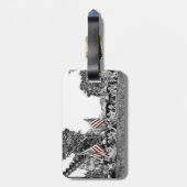 Étiquette À Bagage Groupe patriotique Femmes Drapeau américain vers 1 (Dos Vertical)