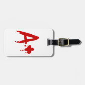 Étiquette À Bagage Groupe sanguin A+ Positif #Hôpital d'horreur (Devant horizontal)