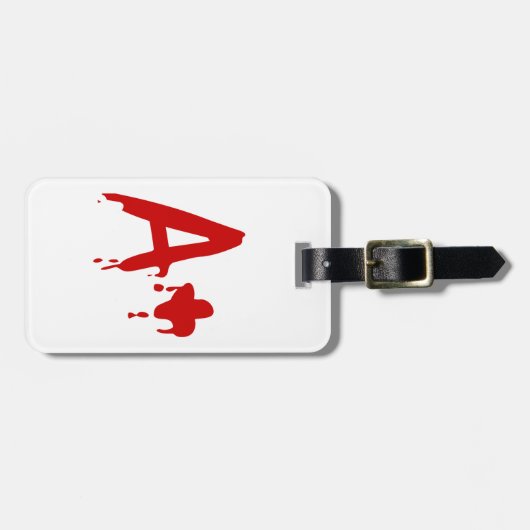 Étiquette À Bagage Groupe sanguin A+ Positif #Hôpital d'horreur (Devant horizontal)