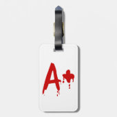 Étiquette À Bagage Groupe sanguin A+ Positif #Hôpital d'horreur (Dos Vertical)