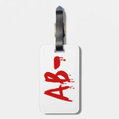 Étiquette À Bagage Groupe sanguin AB - Hôpital d'horreur négatif (Dos Vertical)