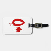 Étiquette À Bagage Groupe sanguin O+ Positif #Hôpital d'horreur (Devant horizontal)