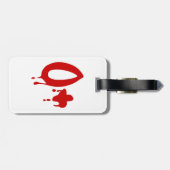 Étiquette À Bagage Groupe sanguin O+ Positif #Hôpital d'horreur (Dos horizontal)