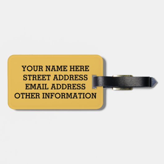 Étiquette À Bagage Grue à col noir (Dos horizontal)