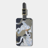 ÉTIQUETTE À BAGAGE GRUE JAPONAISE (Devant Vertical)