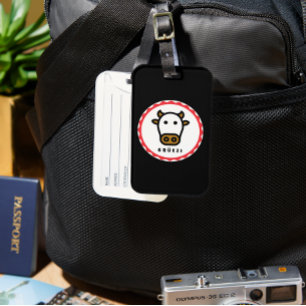 Étiquette À Bagage Grüezi - Balise de bagages de vache suisse mignonn