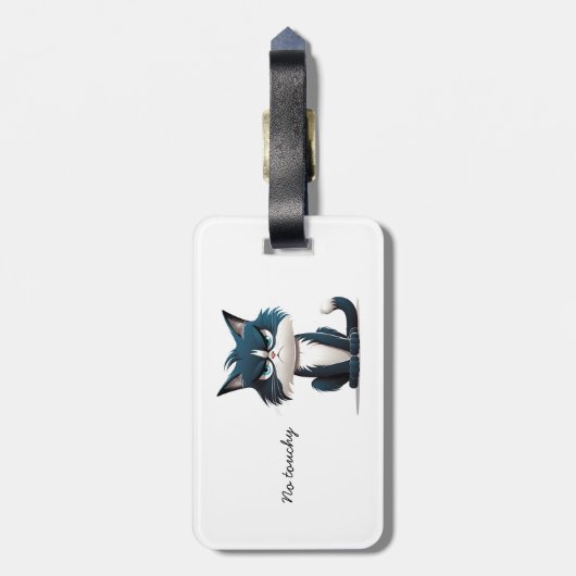 Étiquette À Bagage Grumky cat (Dos Vertical)